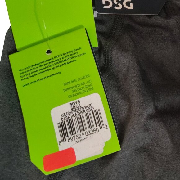 DSG Boy's Gray Compression Short - Picture 4 of 4